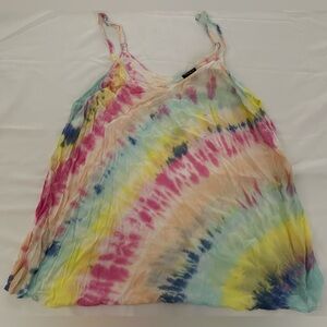 Torrid Womens Size 2 Multicolor Tie Dye Sleeveless V Neck Tank Top
